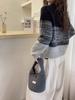 2026 Autumn/Winter Korean Style Color Block Retro Wool Sweater - Round Neck, Thick Knit, Loose Pullover Women's Top