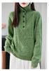 Women's Thickened Lapel Sweater: Warm Stand-up Collar Knitwear for Autumn/Winter