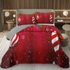 Christmas Bedspread Queen/Full Xmas Tree Quilted Coverlet for Boys Girls,Cartoon Festival Theme Quilt Set Happy New Year Bedding