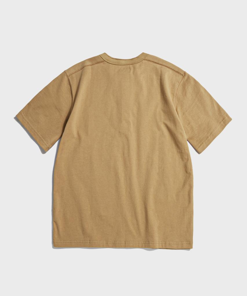Beulonseun 10.6 Oz Cotton Short Sleeve Henley Tee Camel