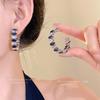 European and American zircon water drop-shaped open necklace women's light luxury niche neck chain high-end fashion collar jewelry women