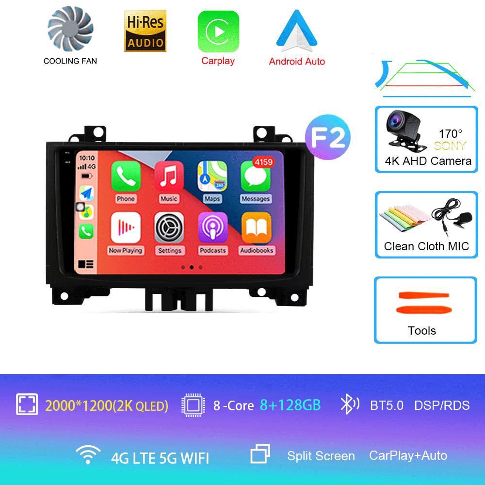 Car Radio 9" Android 14 For Mercedes Benz Sprinter For VW Crafter 2006- 2016 Android CarPlay 4G WIFI GPS Navigation No 2din DSP
