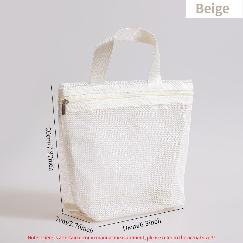 

Handheld Mesh Drain Wash Bag Portable Makeup Bag Multifunctional Storage Bag Travel Beach Bag Underwear Organizer Bag