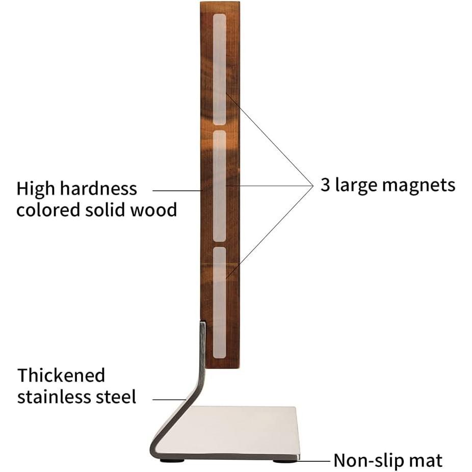 Magnetisk knivholder - Magnetisk knivblokk-kniv Magnet-magnetisk knivstativ-Dobbeltsidig magnetisk holder - multifunksjonell lagringsknivholder