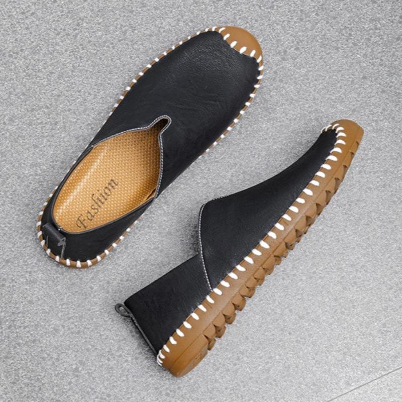 Large Size Men Shoes High Quality Cowhide Leather Shoes Handmade Oxford Shoe Comfortable Soft Sole Loafers Driving Shoes for Men