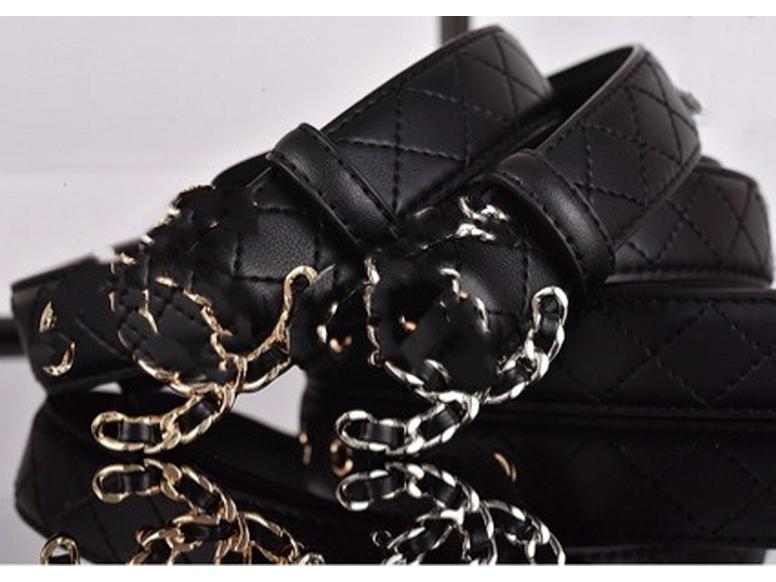 Classic Women's Thin CC Belt - Versatile Fashion Accessory for Pants and Skirts