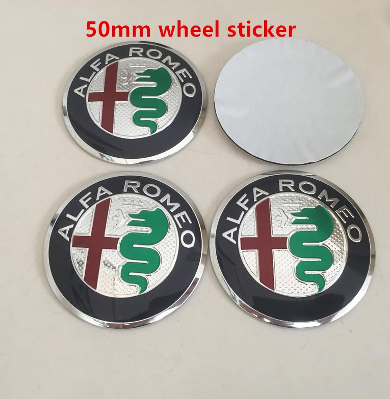 4pcs 56mm 60mm 65mm ForAlfa Romeo 147 156 159 Car Emblem Wheel Hub Center Cap Badge Covers Sticker Decals Styling Accessories