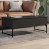 VidaXL Coffee Table, End Table with Adjustable Feet, Side Table Living Room Interior, Modern, Black Wood 845376