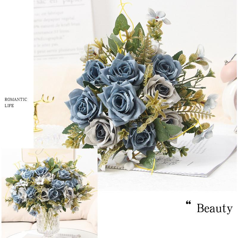 2PCS Artificial flower bouquets, artificial roses, high-end artificial flower bouquets.