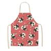 Aprons Cute Dog Printed Cotton Linen Kitchen Apron
