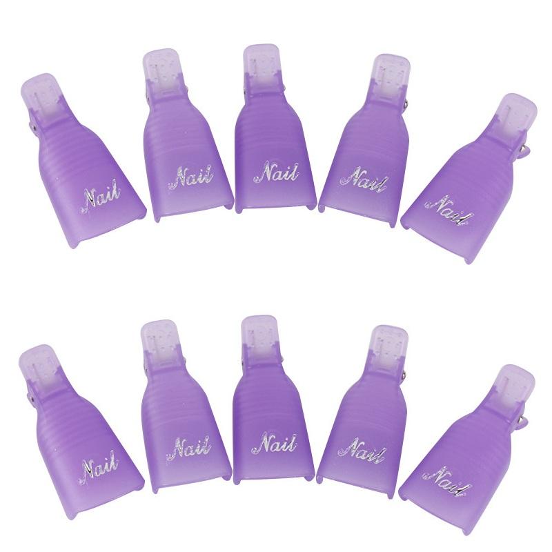 10Pcs/Set Nail Soak Cap UV Gel Clip Manicure Tool Finger Nail Remover Nail Polish Removal Supplies