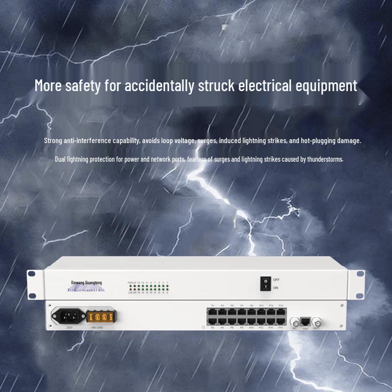 Xinwang Guangtong XW-1E1-4P E1 to 4-FXO/FXS PCM Optical Transceiver