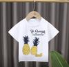 New Style Childrens Cartoon Fruit Print Roundneck Shortsleeved Tshirt Girl Clothes Boys Clothes Kids Clothes Modal Fabric