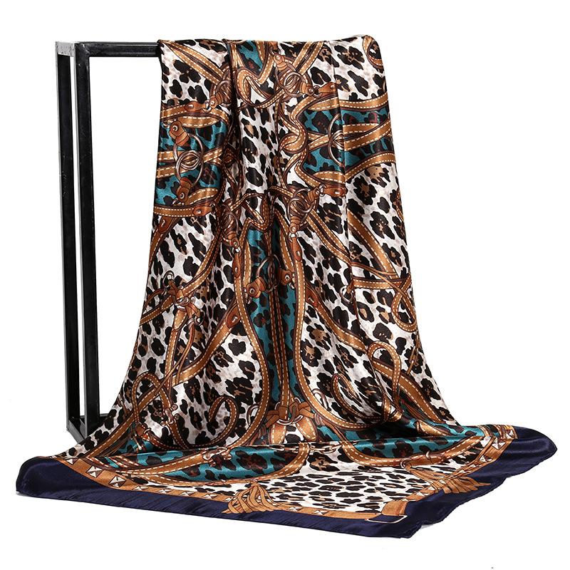 Europe And America Square Shawls Four Seasons Popular Silk Scarves Luxury Style Sunscreen Kerchief New Fashion 90X90CM Headcloth