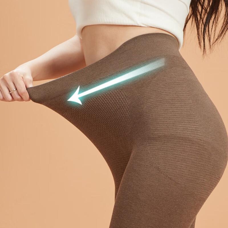 Xue Zhong Fei Women's Mid-High Waist Thermal Wool Blend Leggings