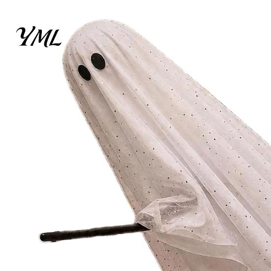 Fairy Tale Ghost Decorations Halloween Outdoor Decoration, Large Hanging on Broom, Spooky Decor for Home Flying Gauze Tree, Porch, Yard, Patio,