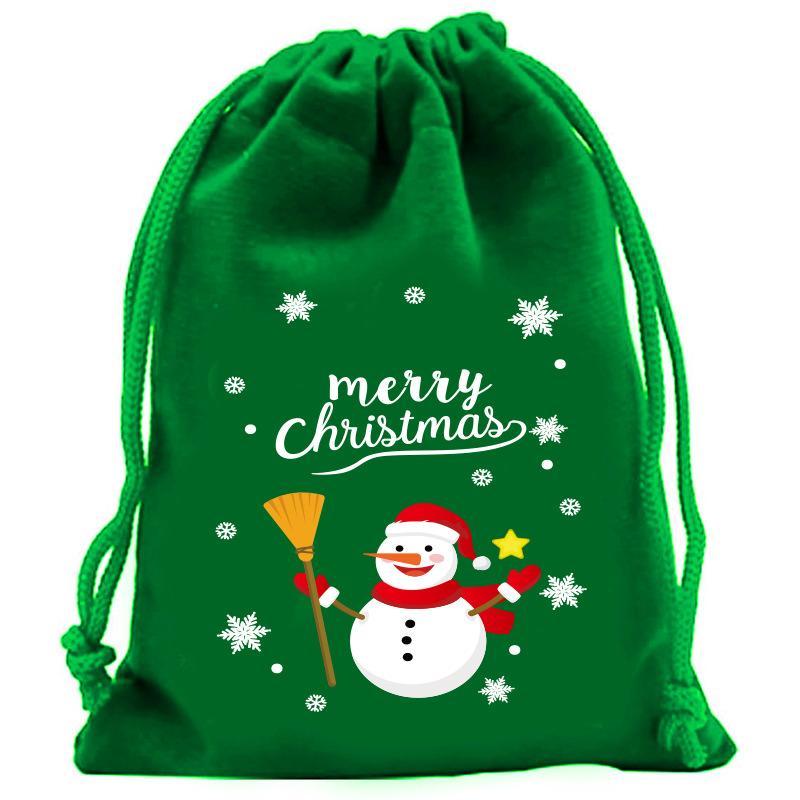 Kerst Fluwelen Zak Kerst Cadeauzak Kerst Snoepzak Kerst Creatieve Grote Trekkoord Snoepzak Cadeau Verpakkingszak