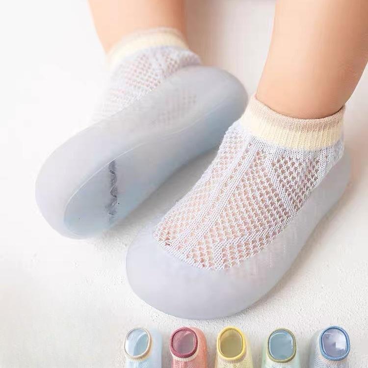 Spring Summer New Combed Cotton Non-slip Breathable Children's Soft-soled Shoes Baby Walking Mesh Floor Socks