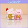 Resin Lucky Cat And Little Fortune Pig Desk Decor With Magnetic Symbols For Gift Giving