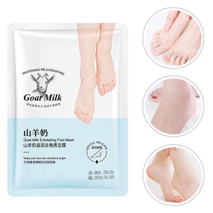 3 paires de masques exfoliants pour les pieds au lait de chèvre