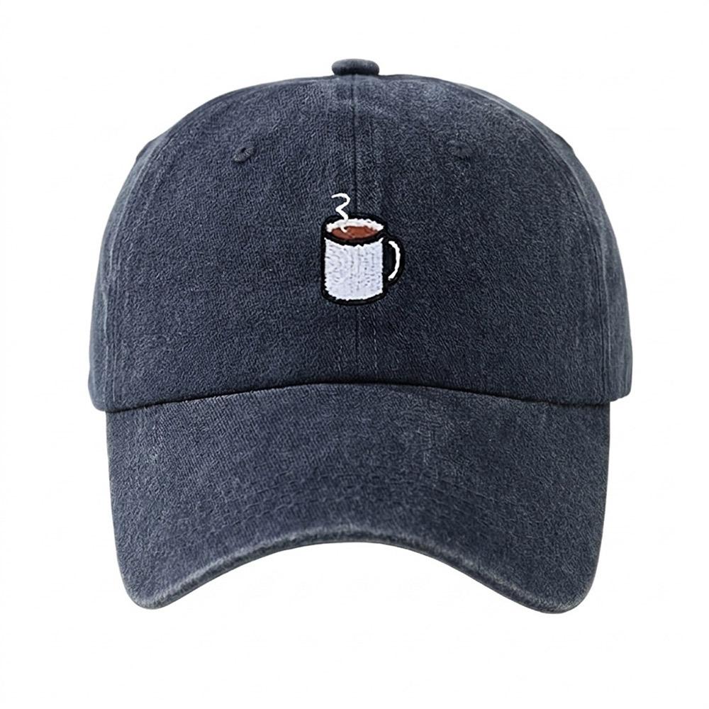 Embroidered Coffee Cup Baseball Cap Hip Hop Sun Hat Casual Dad Hat  Unisex