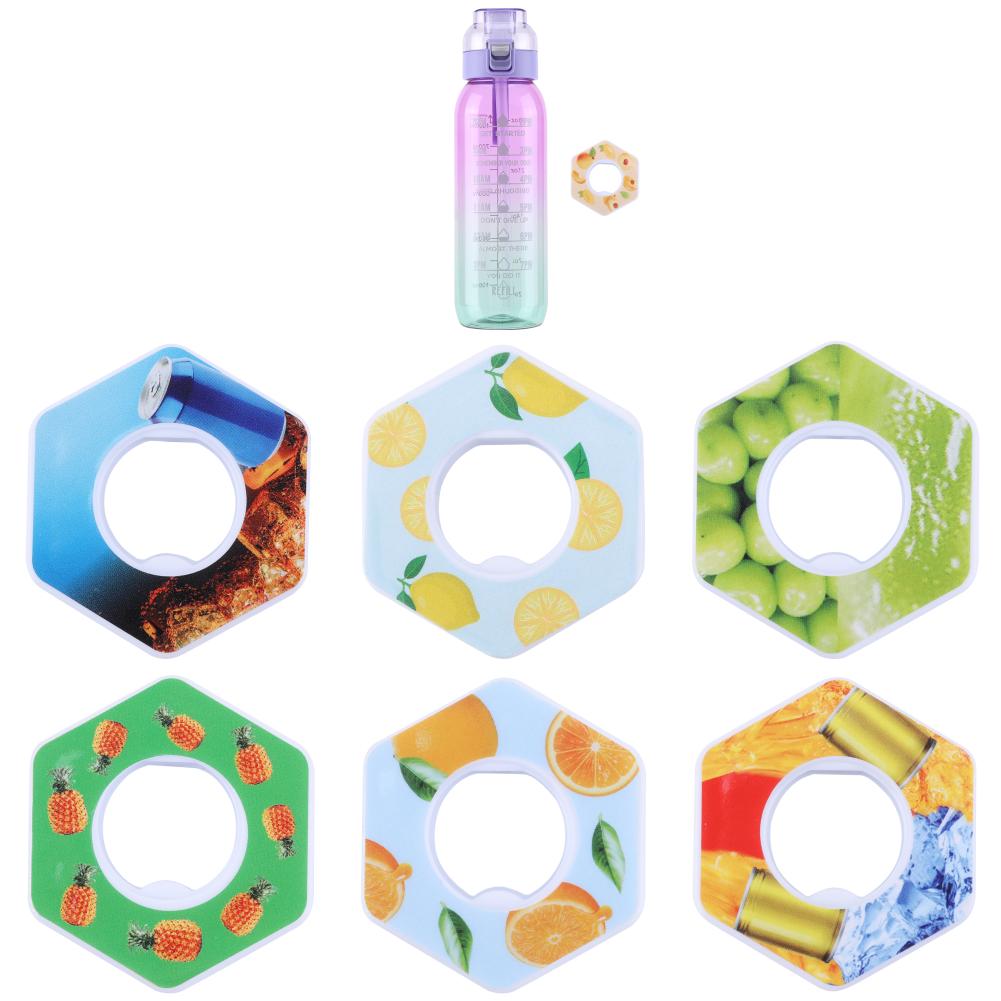 Sticlă de apă cu aromă de aer de 1000 ml, ceașcă de apă Scent Up, sticlă de apă sport pentru fitness în aer liber, ceașcă de apă la modă cu capsule de aromă