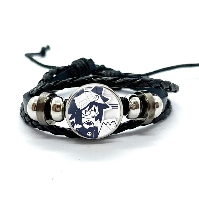 Carini FPE Cartone Animato Gioco Braccialetti in Pelle Claire Engel Braccialetti Intrecciati Multistrato Bangles Gioielli Fatti a Mano Regali