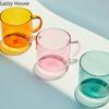 Varmebestandig glass Fargerike kaffeglass med hank Husholdningsmelk Frokostkopp Nordisk Moderne Krus Drikkeglass