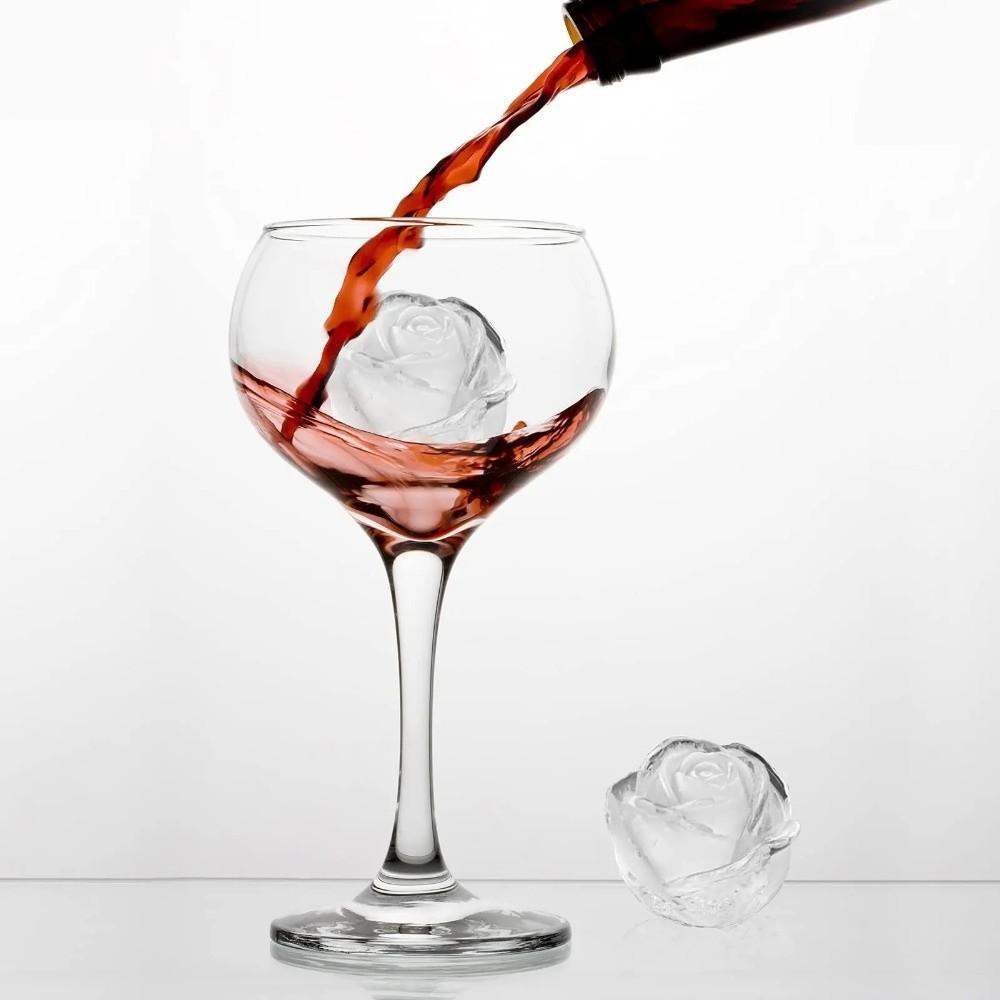 Easy To Clean Silicone Ice Cube Molds Reusable Diamond Ice Mold Premium Rose Shape Ice Molds Party