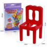 18Pcs/Lot Chair Shape Blocks Mini Plastic Balance Stacking Chairs Block Toy Kids Desk Play Game Toys