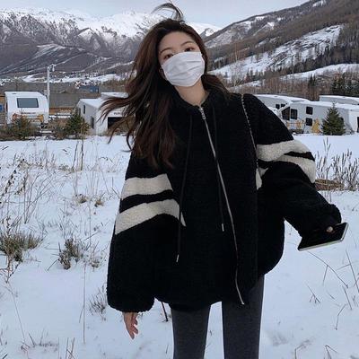 Womens' Lambswool Coat: Warm, Thick, Trendy Korean Style for Autumn & Winter