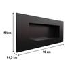 Wall Mounted Bioethanol Fireplace DELTA Black TÜV 