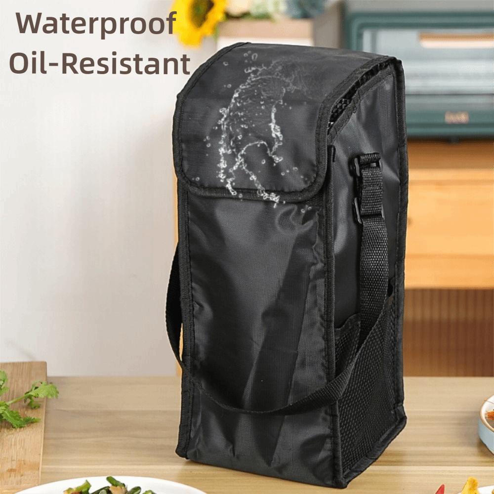 New Large Capacity Vacuum Thermal Bag Thickened Black Lunch Box Bag Aluminum Film Insulated Bag