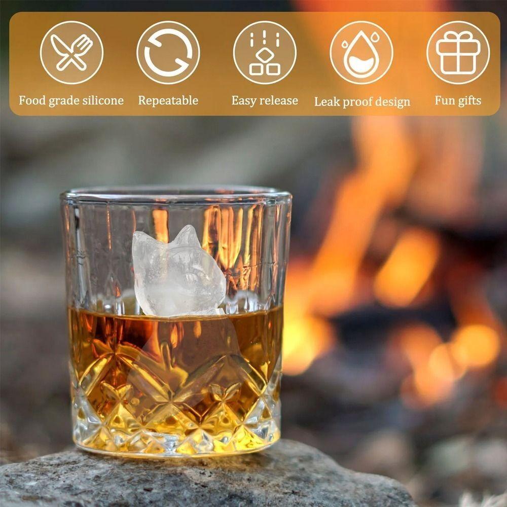 Silicone Cat-Shaped Ice Cube Tray Food Grade Cat Ice Grid Mold New Ice Making Box