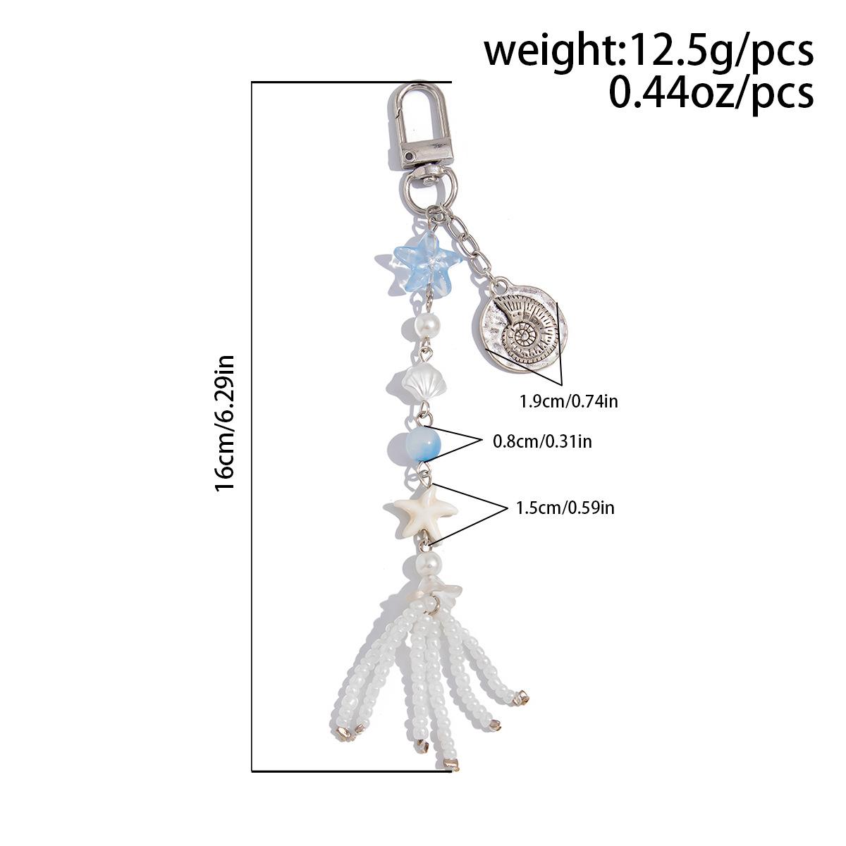 

Милый милый бант клубника звезды брелок Y2K мода девушки искусственный жемчуг металлическая цепочка стеклянные бусины кулон сумка цепи аксессуары