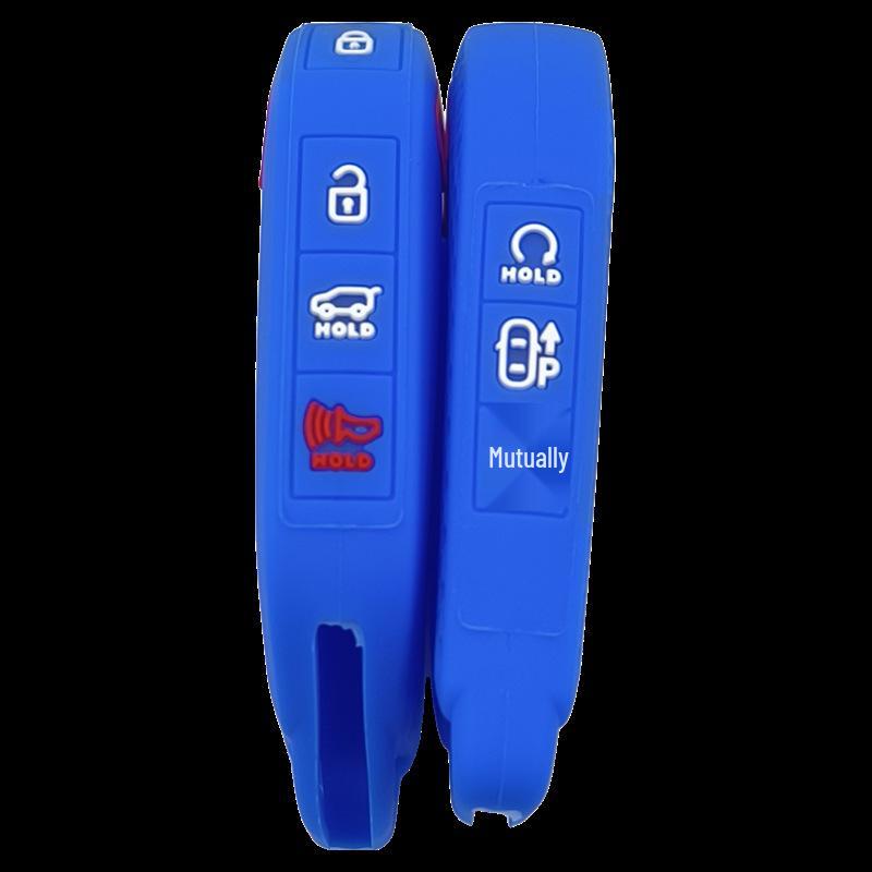 Silicone Protective Case with Honeycomb Pattern for 23-26 Kia K5 Telluride 7-Button Remote Control Key