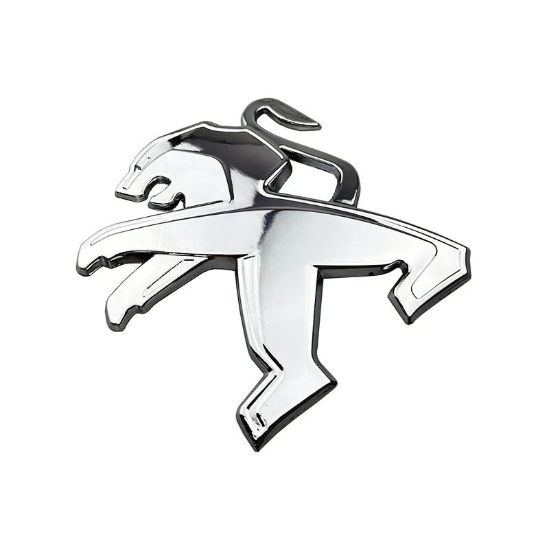 2026 Horká nálepka na auto pro Peugeot 307 407 306 508 408 308 406 5008 3008 5008 10,3x11cm Kovová slitina Přední emblém auta Zadní kufr Ba