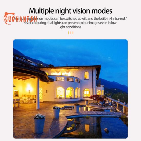 A12 Security Camera - 1080P HD-compatible, Dual Light Night Vision, 360 Degree Rotation, Voice Intercom, Real-time Monitoring, Wireless Camera