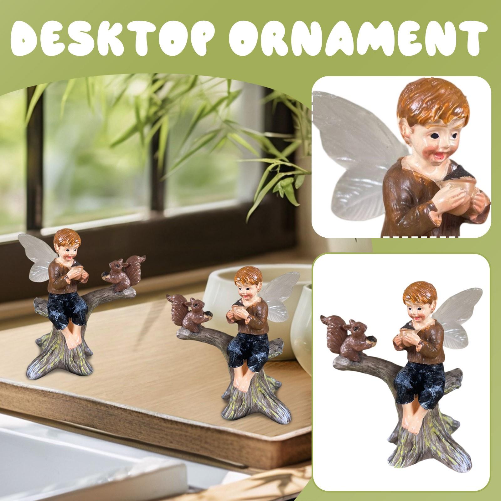 

Креативный мальчик-пень из смолы, поделка, украшение для комнаты, спальни, сада, настольное украшение, поделка One Size