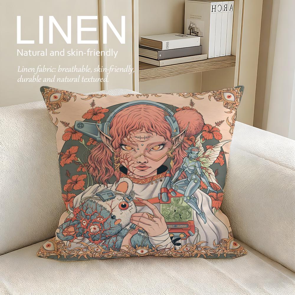 

Music Bring Me The Horizon Cushion Cover Pillowcase Set Pcs x x Breathable Washable Sofa Cushion Cover 30X30cm