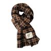 New winter couple plaid scarf double-sided imitation cashmere shawl thickened warm versatile plaid scarf women's winter