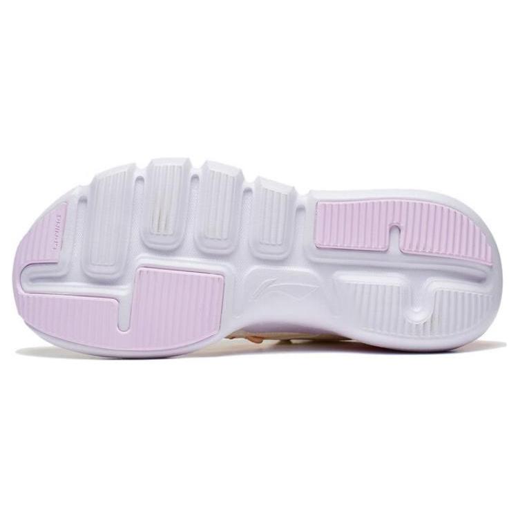 Li Ning Wade Essence Comfortable Slip Resistant Abrasion Resistant Low Top Casual Shoes Women's White Purple Pink ABCT050-3