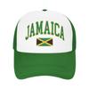 Unisex Women Jamaica Flag Jamaican Trucker Caps HipHop Mesh Baseball Caps Dad Hat Sun Hats Breathable Dad Hat Summer