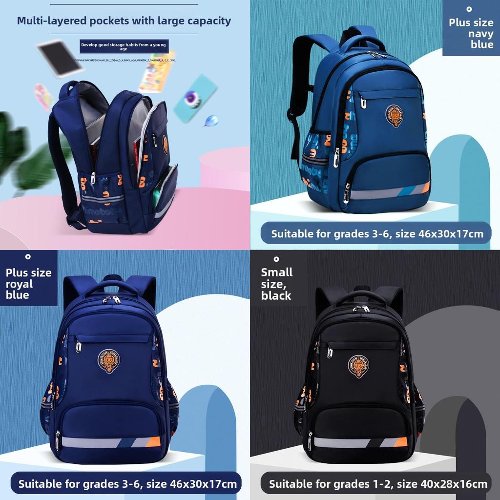 Oxford Cloth Kids School Backpack With Breathable Ergonomic Straps For Middle School Boys And Girls