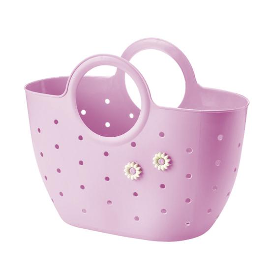 Handheld Basket Portable Bathroom Shower Tote Caddy with Handles Hollowed Out Storage Basket Tote for Home Bedroom College Dorm