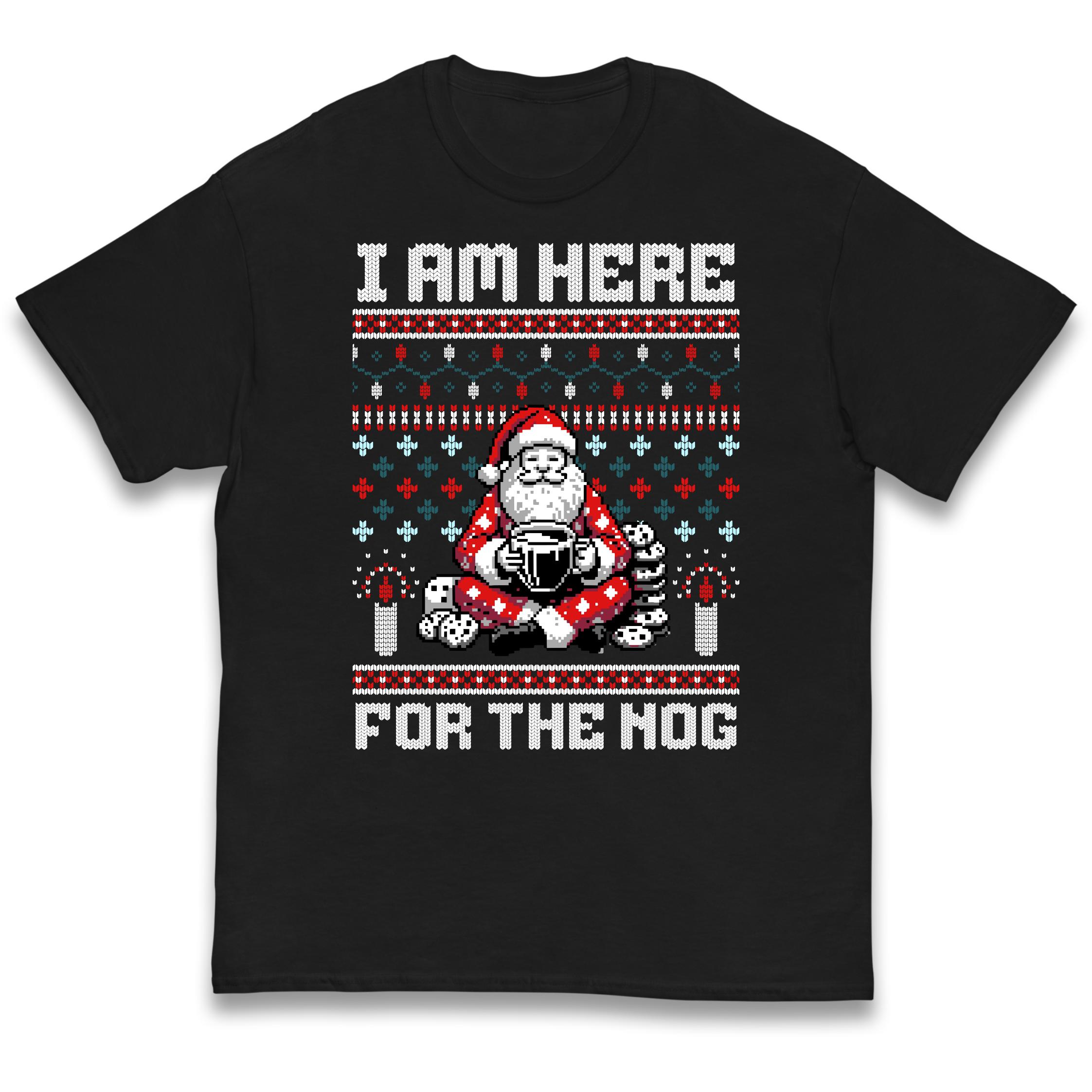 

Here For The Nog Christmas Kids T-Shirt 150