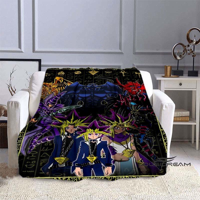YuGiOh Anime  Cartoon Blanket  Ideal for Home Bedroom Sofa Office Hiking and Napping A Perfect Holiday Gift