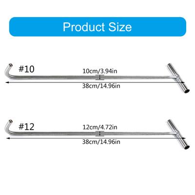 Robusts Stainless Steel Manhole Cover Hook Essential Tool for Safe Lid and Door Lifting T Handle Grip Hook Equipment