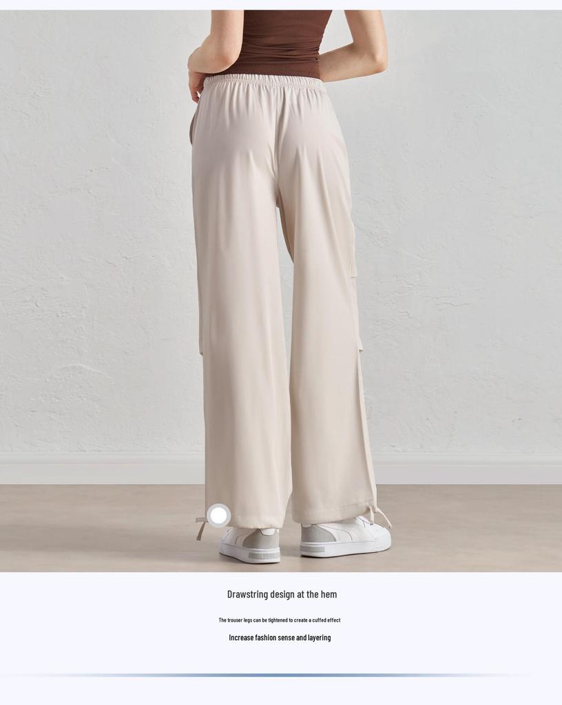 SZ Spring/Summer High-Waist Slimming Joggers – Loose, Straight-Leg, Sun-Protective Outdoor Fitness Pants