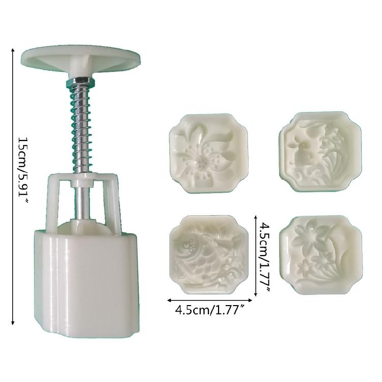 Mooncake Molds Plastic Material for Mid-Autumn Festival DIY Baking Mooncake Use